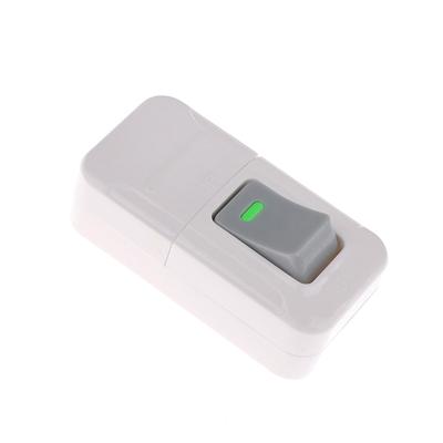 Biały Włącz Wyłącz Przyciskowy Włącznik Stołowe Lampki LED Online Włącznik Pośredni Do Kabla Lampka Nocna Moc 6A 250V