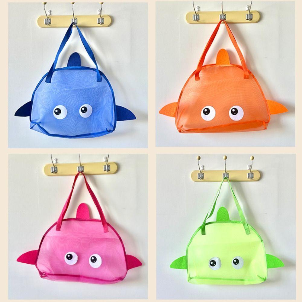 Large Capacity Summer Beach Bag Handheld Swim Toiletry Bag Mesh Bag Beach Travel Outdoor Sports