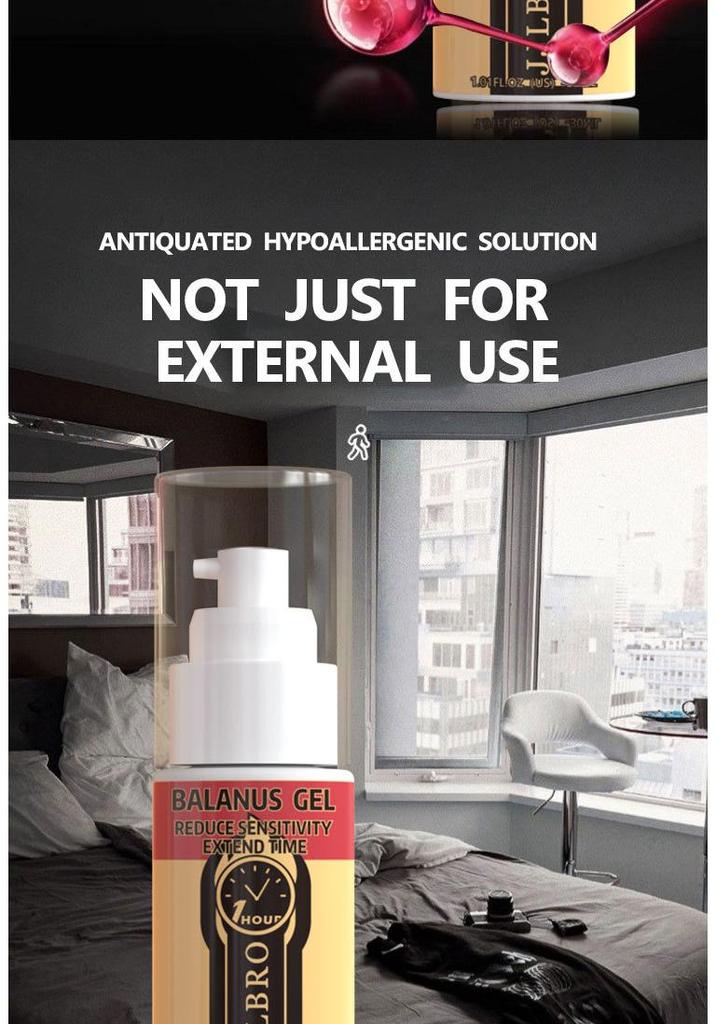 JJLBRO Men's Long-Lasting Desensitizing Gel for Enhanced Pleasure