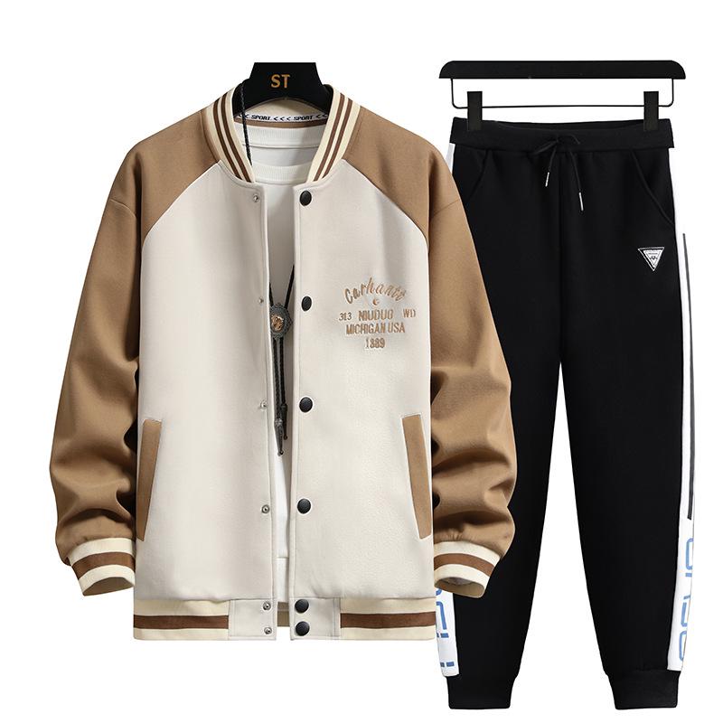 Teen Boys' Baseball Jacket & Sweatshirt Set for Ages 13-15