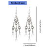 Elegant Teardrop Dangle Earrings With Stone Dialects And Intricate Cutout Design In Nonallergenic Zinc Alloy For Daily Or Formal Wear