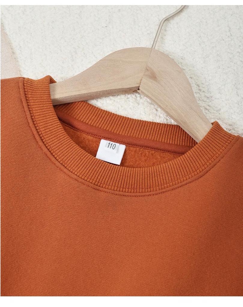Clearance: Kids' Round Neck Cotton Fleece Hoodie - Casual Versatile Pullover Top