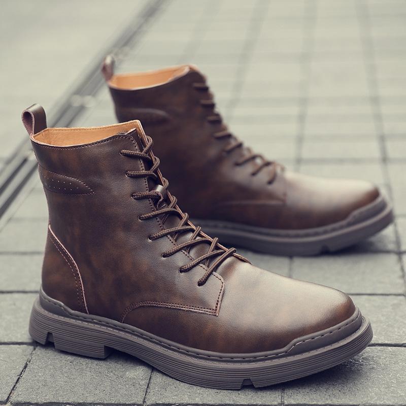 

Ботинки Мужская обувь Повседневная обувь Классика Ботильоны Высокая мода Офис Вентилируемые Универсальные Мотоциклетные мужские ботинки мужские ботинки 46 коричневый