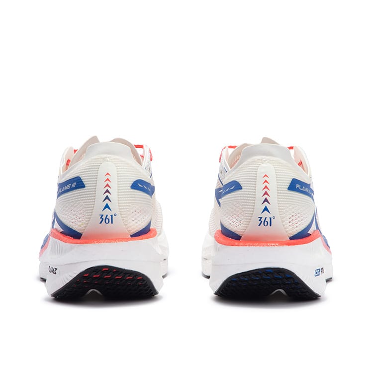 361 Flame 3 Zapatillas de Correr de Competición de Caña Baja Unisex Blanco Números Azul 672412207-31
