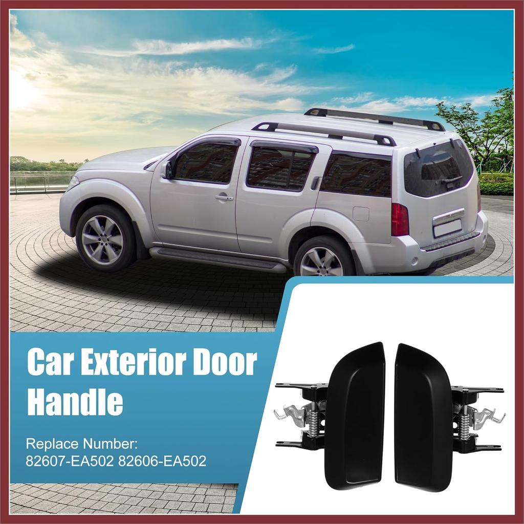 2 Stück äußere Hintertürgriffe links rechts 82607-EA502 82606-EA502 für Nissan Pathfinder R51 2005-2012 Ersatzteile