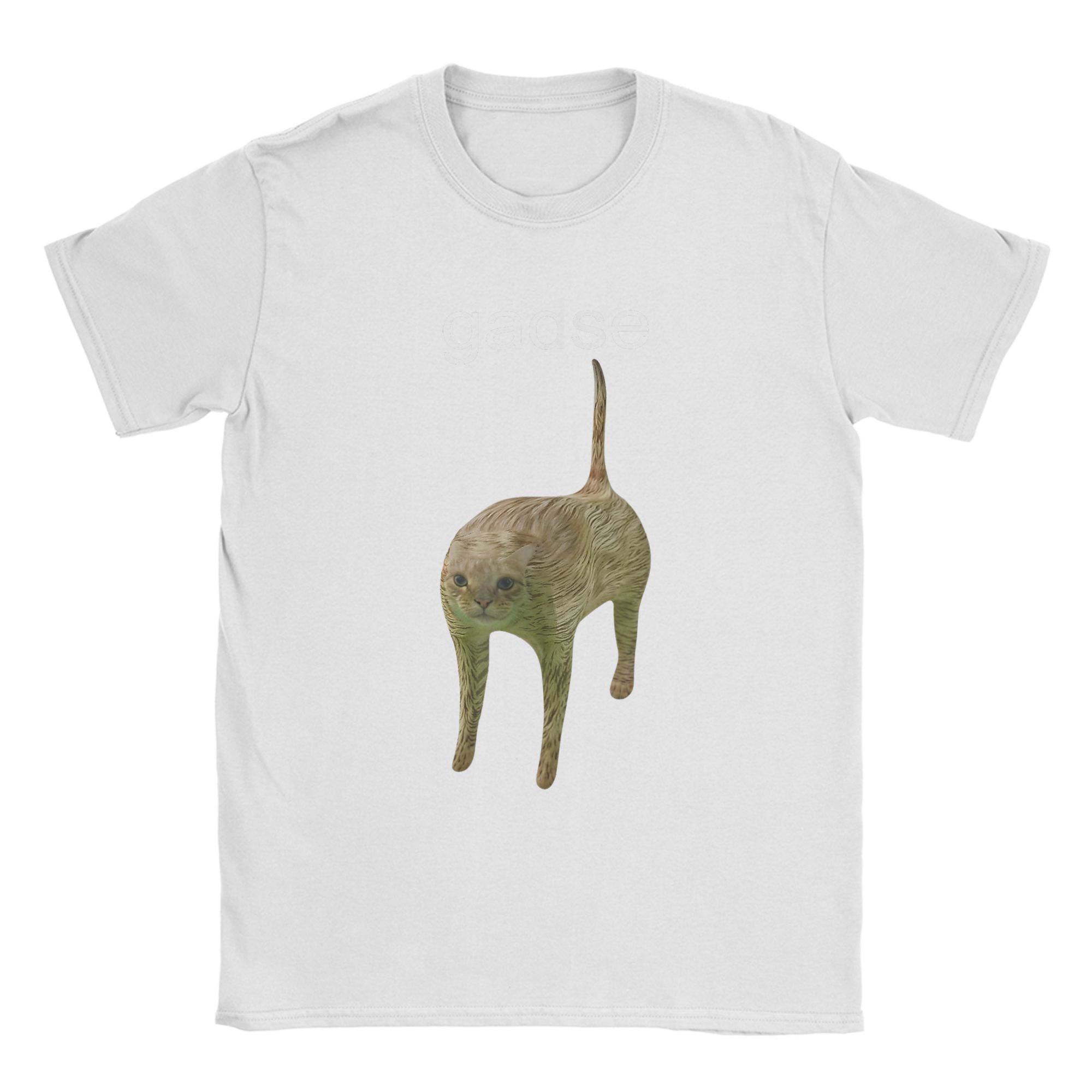

Vintage Gadse Cat Meme T-Shirts for Men Round Neck 100% Cotton T Shirts Funny Brain Rot Short Sleeve Tee Shirt Plus Size Tops M