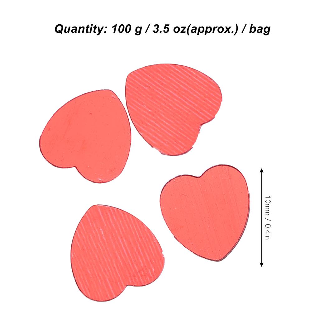 3000Pcs HrtShaped Confetti Wedding Valentine's Day Sequins Sprinkle Part Decoration Supplies(Red )