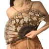 10pcs Elegant Folding Hand Fans for Women' Dance Wedding Decorations Plastic Ribs with Lace for Parties Graduation Events Decor