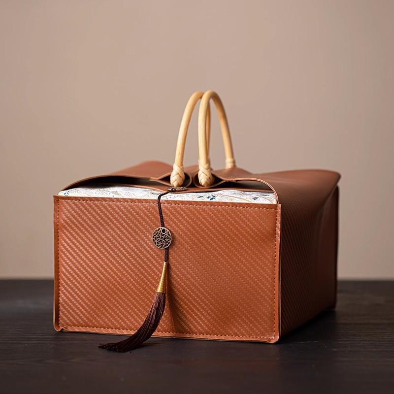 Empty Leather Gift Box for Holidays - Luxury Storage Box for Nuts, Candy, Jewelry - Christmas New Year Festival Present