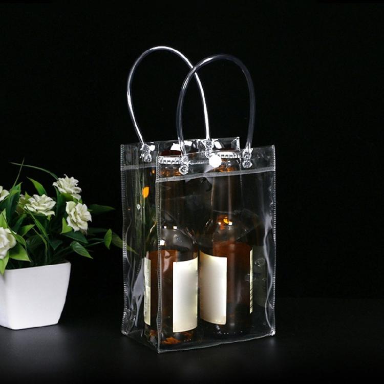 Clear PVC Gift Bag with Handle Reusabled Transparnt Gift Wrap/Shopping Bag
