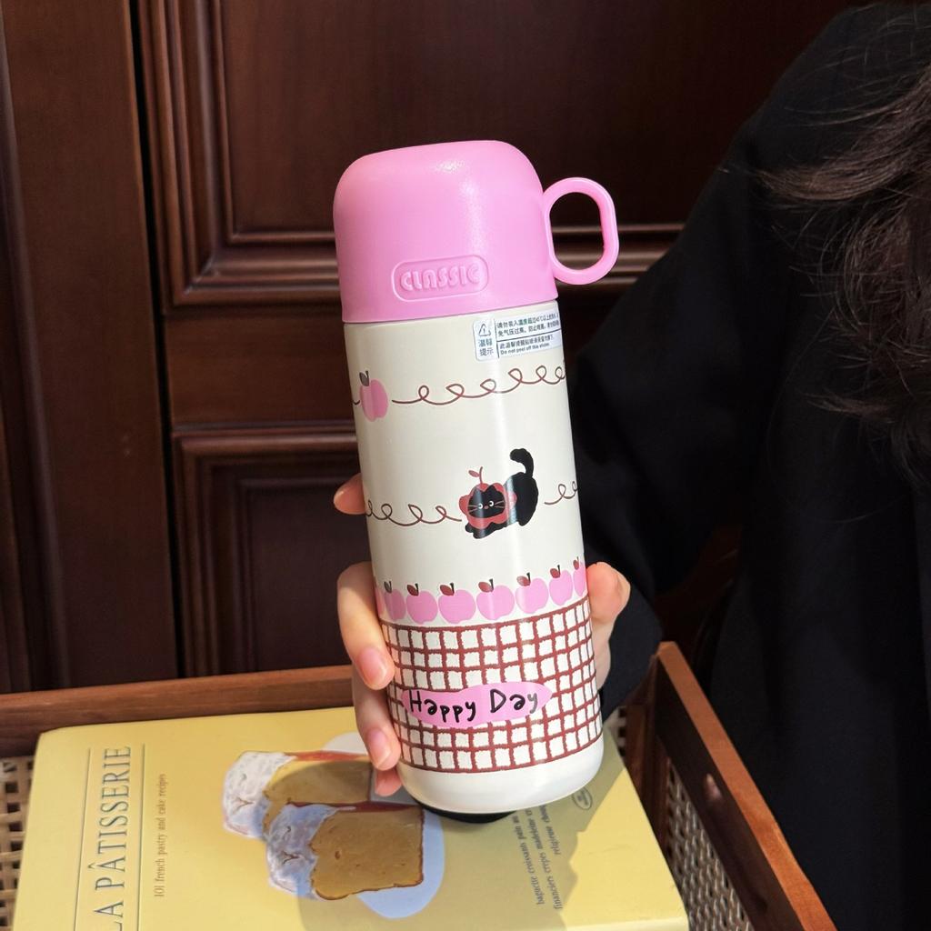 New Bullet Cover Direct Drinking Thermos Cup High Value Student Cup Portable Stainless Steel Vacuum Cup Gift