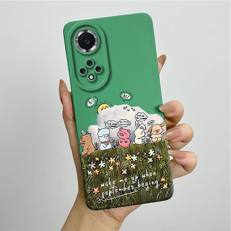 For Huawei Nova 9 / Honor 50 Phone Case NAM-LX9 NTH-NX9 Soft Silicone Sweet Painted Protective Back Cover Cute Printed Casing