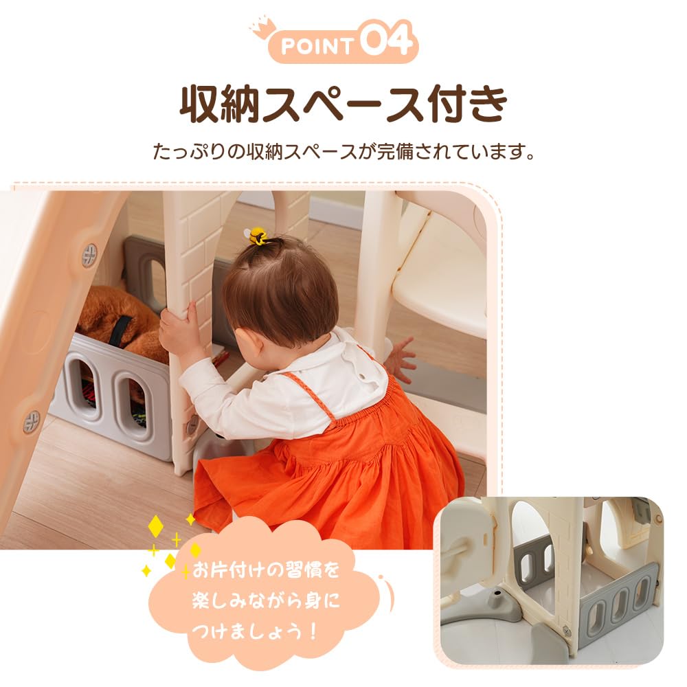 Slide and Swing Playground Equipment for Kids, Kids' Parks, with Telescope and Basketball Hoop, Indoor and Outdoor Playground Equipment, Large