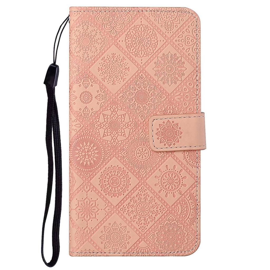 For Xiaomi 14T Pro Case Leather Case Ethnic Style Phone Wallet Cover with Strap