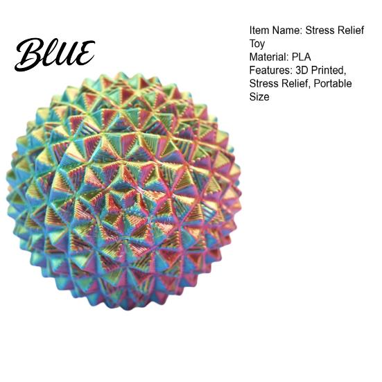 Handheld Fidget Ball 3D Printed Spiky Toy Stress Relief Mini Textured Ball