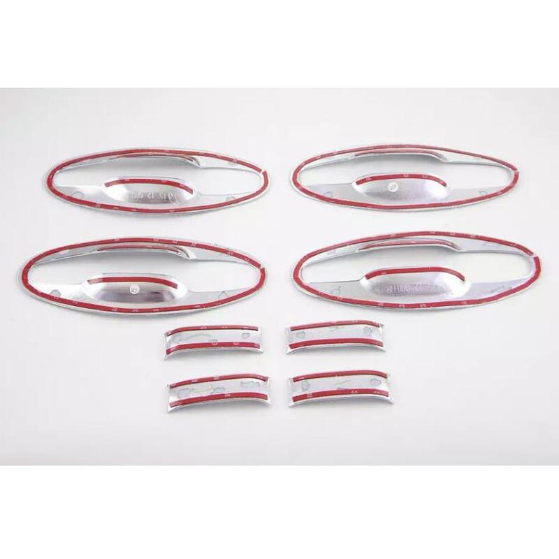 Car Cover Armrest Trim ABS Chrome Handrail Door Bowl Stick Lamp Frame 8PCs For Subaru XV 2012 2013 2014 2015 2016 2017