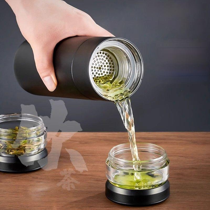 GIANXI 500ML Stainless Steel Thermos Bottle With Lid Portable Vacuum Flasks Red-crowned Crane Pattern Coffee Tea Water Bottle