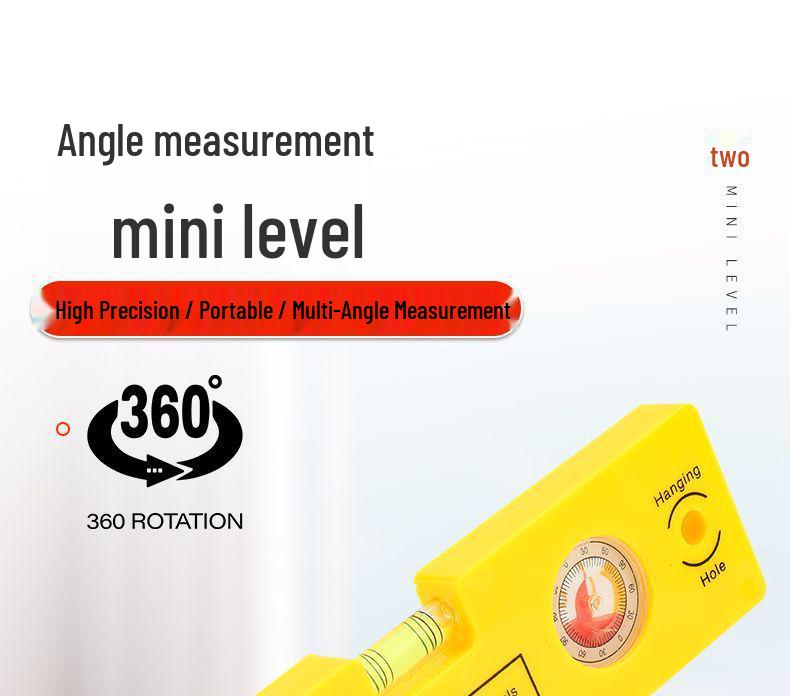 Mini Portable Magnetic Spirit Level - Multi-Functional Precision Tool for Measuring Angles and Decorations