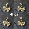 4Pcs/6Pcs Premium Butterfly Shoe Charms Gold Pearl Heart ShoeLace Decoration Buckles Shoe Laces Charms for Sneakers Decorations