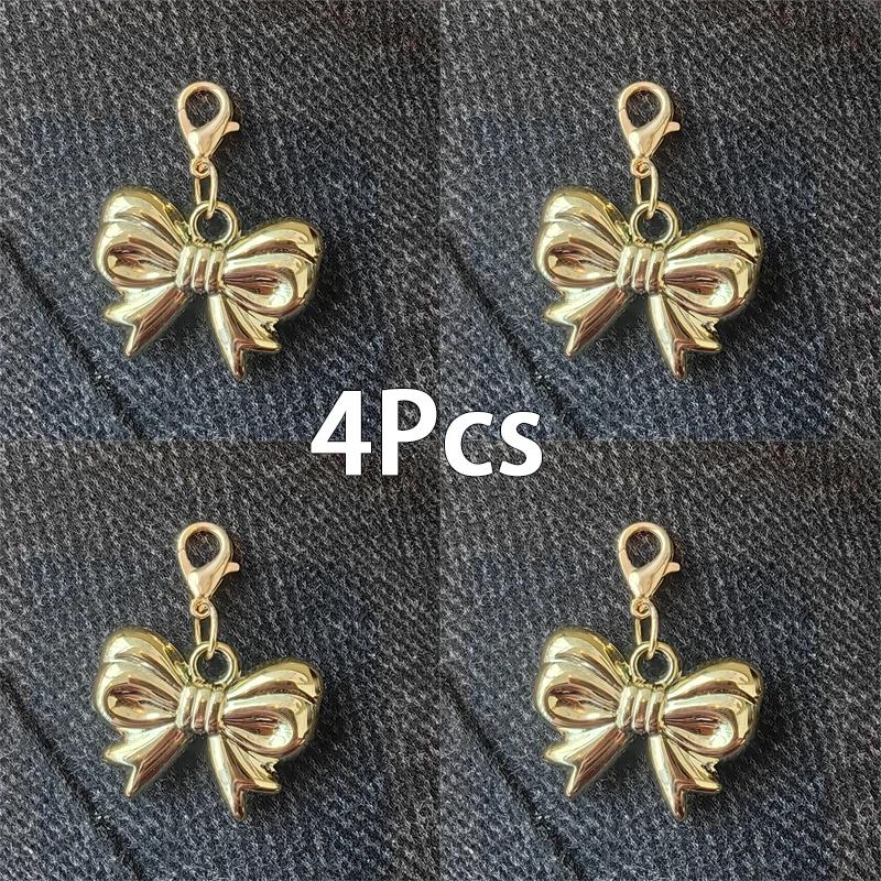 4Pcs/6Pcs Premium Butterfly Shoe Charms Gold Pearl Heart ShoeLace Decoration Buckles Shoe Laces Charms for Sneakers Decorations