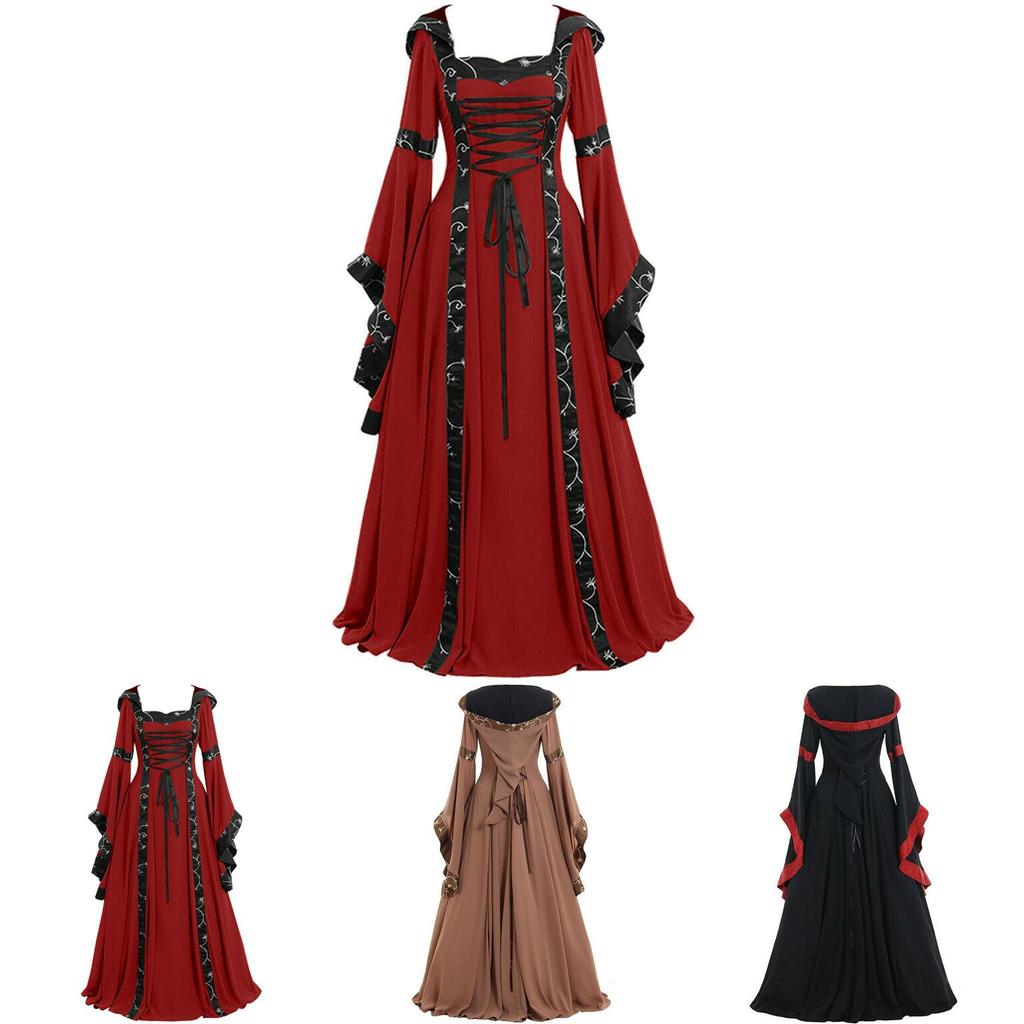 Medieval Women's Halloween Dress With Gothic And Renaissance Flair For Cosplay And Parties