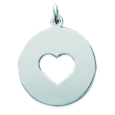[C7253] - Silver 'Love' Pendant - 21 Mm