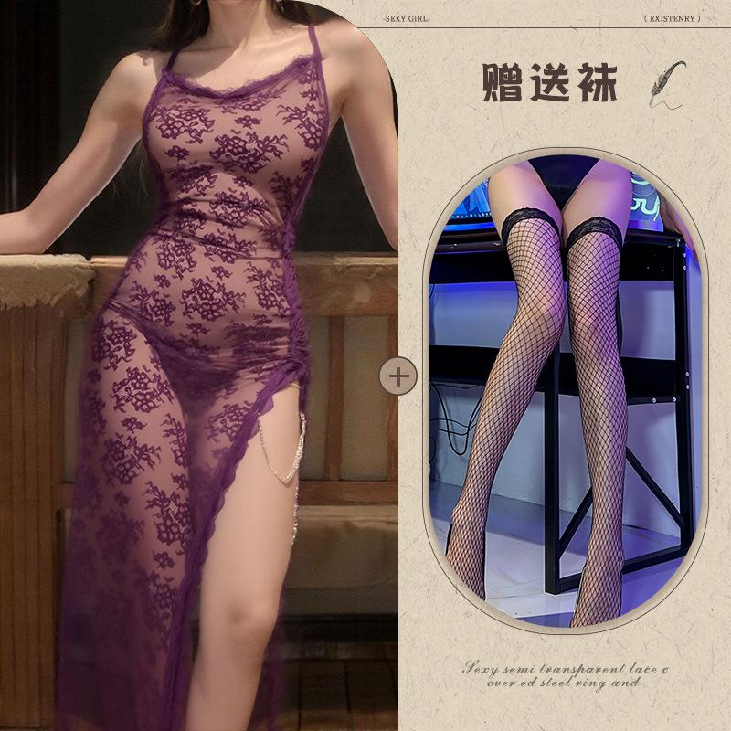 Sexy lace suspender skirt pure desire suit seduction uniform qqny pajamas sexy underwear