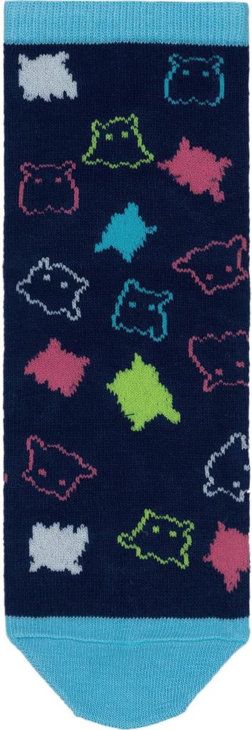Socks Neon and Box 23 x 10 x 1 cm [Prairie Dog] ZTK-706 Octopus/Blue Size