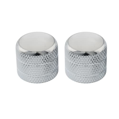 Musiclily Pro Inch-Tone Steel Dome Knobs, Mother of Pearl, Chrome, for USA Electric Guitars and Basses (Set of 2)