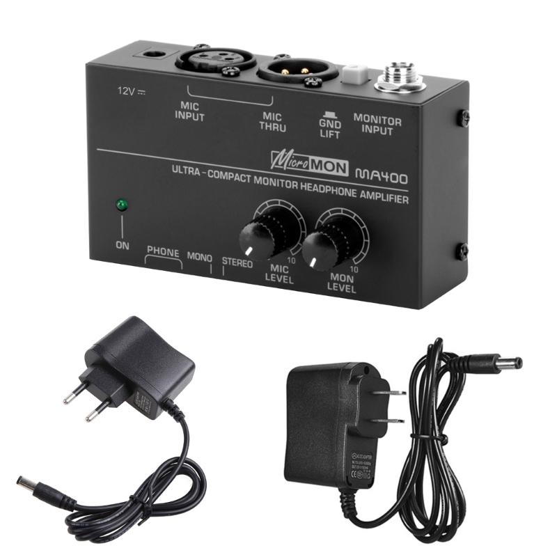 Headphone Amplifier Mixer with Highly Power Headphone Output Perfect for Performers On Stage Low Noise Sound Amplifier