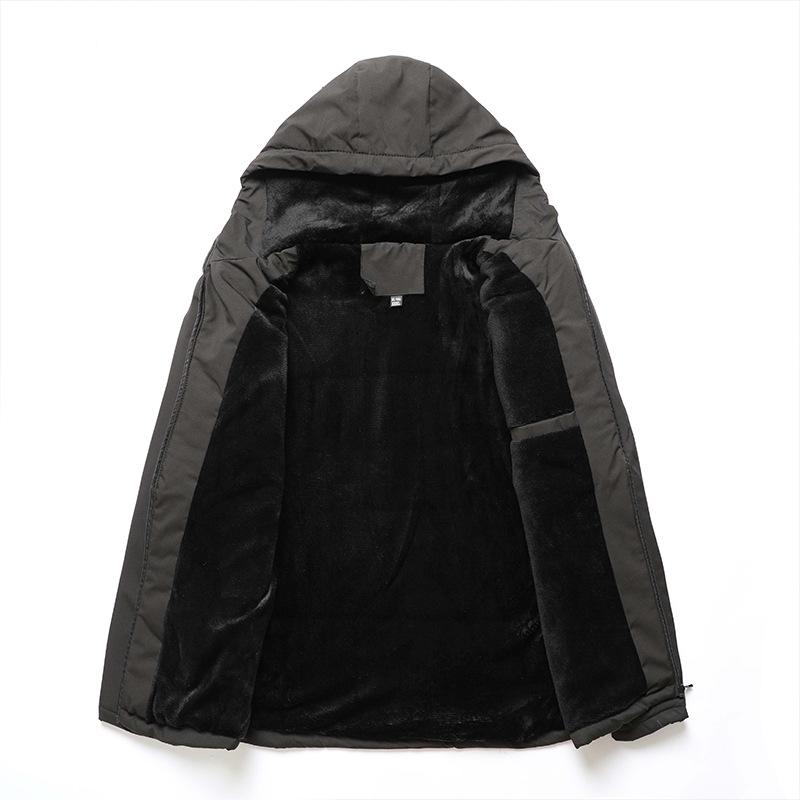 Winter Plus Size Fleece Jas met Capuchon Outdoor Casual Herenjas Jas