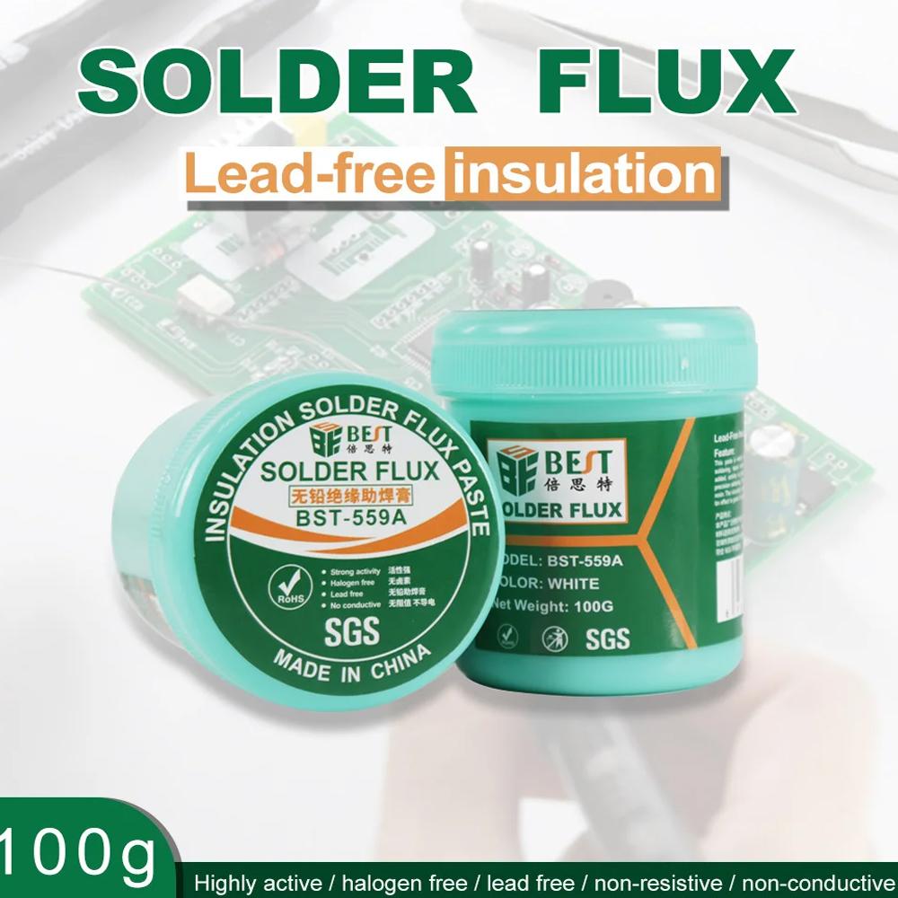 Insulation Solder Paste Flux 30/40/50/100g Lead Free Fluxs For Soldering BGA PCB IC Parts Welding Flux Soldering Gel Tool