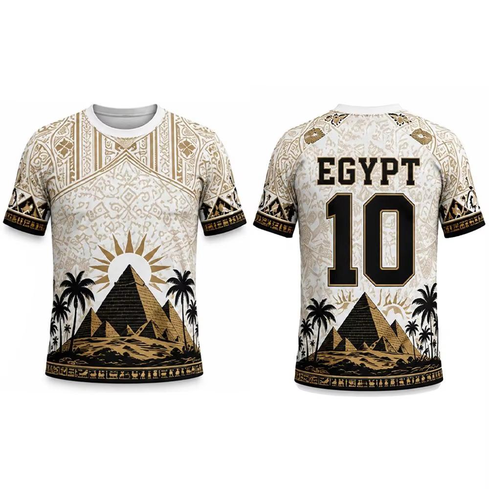 Men's Egypt Pyramid Pharaoh Graphic Short Sleeve Jersey Quick Dry Breathable Lightweight Football T-Shirt for Adult Fans