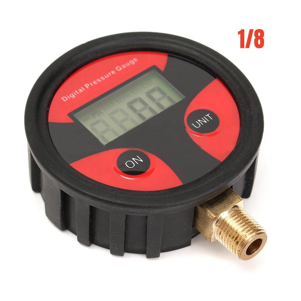 1/4 1/8 200 PSI Digital Tire Pressure Gauge LCD Backlight LED Digital Tire Pressure Gauge Pressure Gauge for Car Pressure Tester