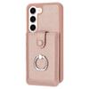 For Samsung Galaxy S23 Case Drawing Type Card Slots Litchi Texture Leather Back Cover with Ring Kickstand