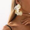 Sweet Temperament Mesh Flower Earrings Fashion Premium Girlish Exaggerated Ear Jewelry Hot Selling Accessories For Women