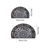 Tappeto Semicerchio Mandala Boemo Morbido Antiscivolo Tappetino Decorativo Stampa 2D Tappeto Estetico per Ingresso Corridoio