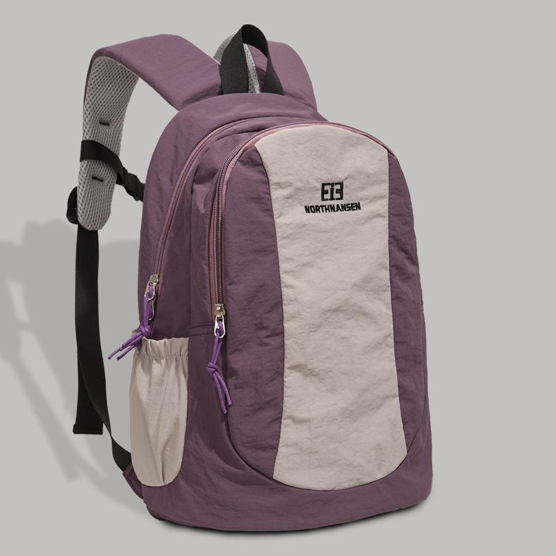 Schoolbag Outdoor Hiking Mountaineering Backpack Female Contrasting Color Ladies Travel Light Mountaineering Backpack Male Anti-splashing Student