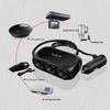 120W 3 in 1 Dual USB Buchse Kfz-Adapter 12V 24V Splitter LED Schnelllader Steckeradapter für IPhone GPS Dashcam