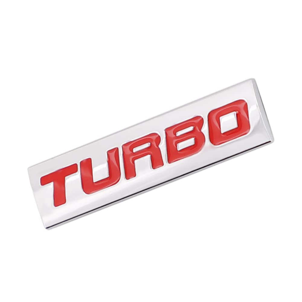 TURBO Emblem 3D Metal Car Sticker Emblem Badge Decal Suitable