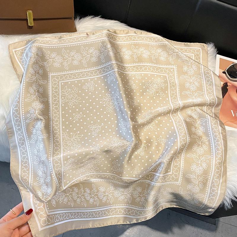 1 szt. Kwadratowy szalik 70 cm w wzór paisley w stylu bohemskim dla kobiet, odpowiedni do codziennej mody, na wyjścia na miasto, w tym szaliki, opaski na głowę