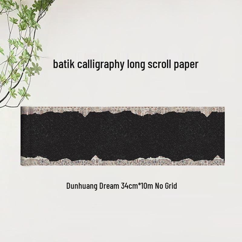 Batik Zen-Style Thickened Long Scroll Semi-Sized Xuan Paper for Calligraphy Practice and Examination