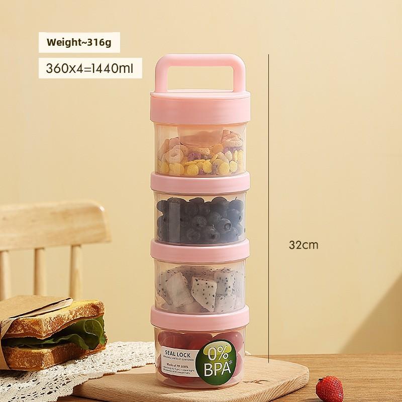 Portable Fruit Oatmeal Breakfast Cup With Spoon For Students And Office Use