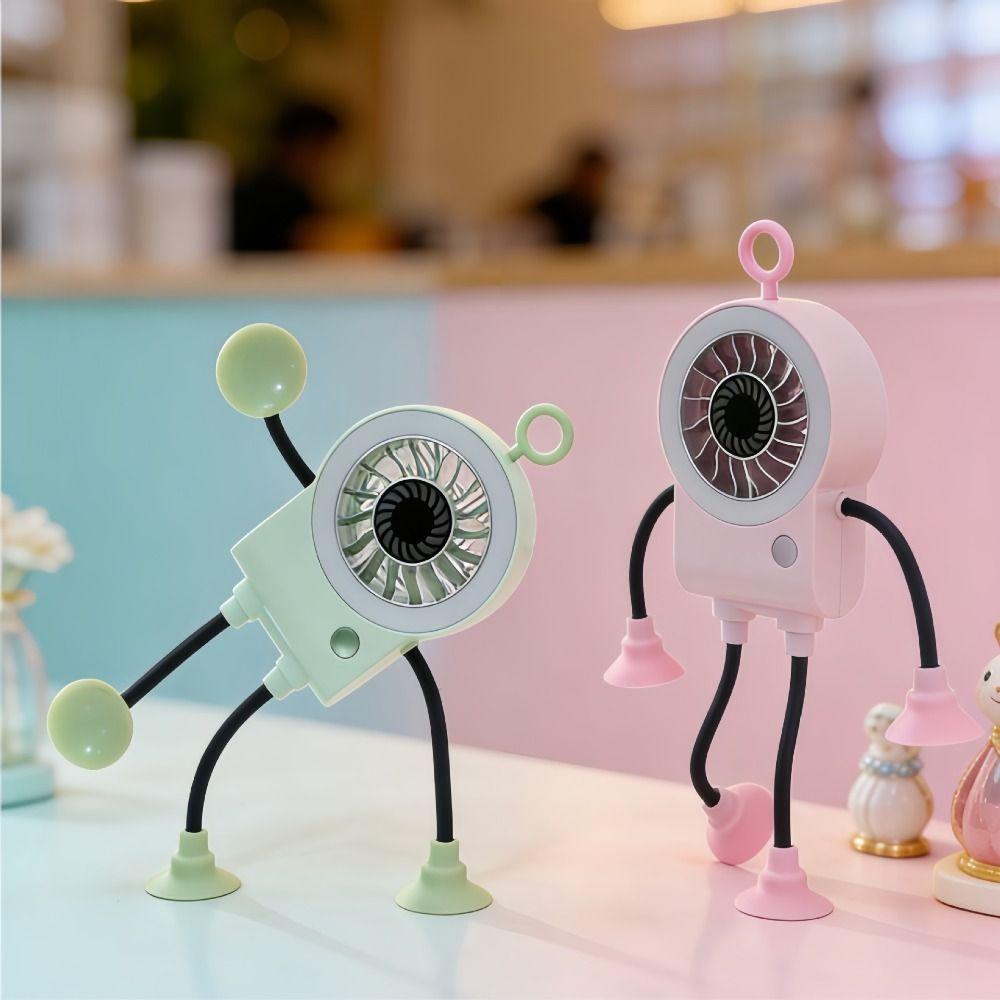 Portable Suction Cup Portable Handheld Fan Dual Modules Mist Function Electric Fan Flexible Legs Mist Fan Personal Cooling