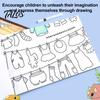 Thick Paper Coloring Sheets for Markers 2PCS Children Book, with 30 Pages, Drawing And Sketching Creative Activity Book Art Supplies, Portable