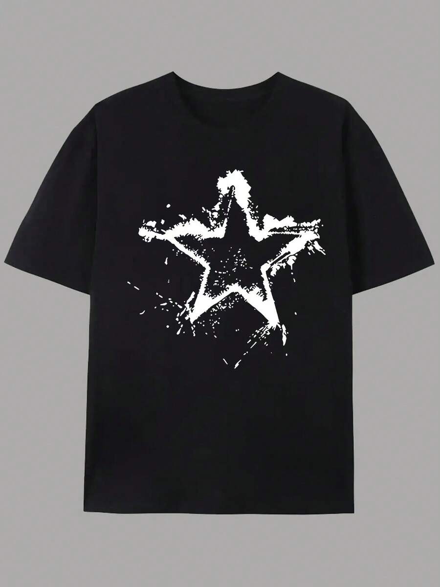 Unisex s Casual Graphic T-Shirt - Short Sleeve Crew Neck S