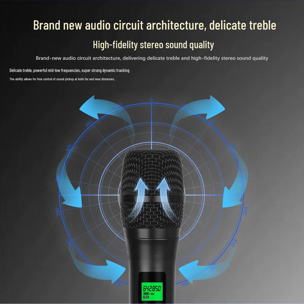 All-Metal Dual Wireless Professional Microphone for Performance & Meetings