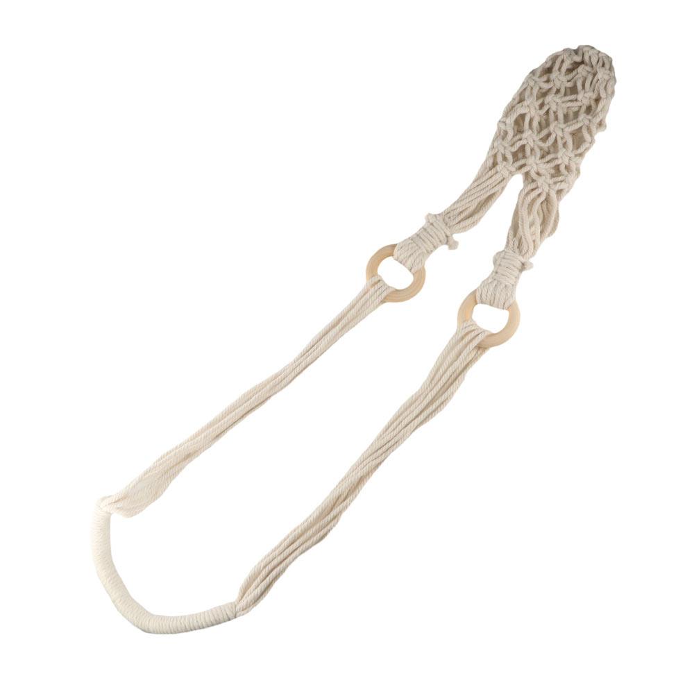 Hand-woven Hanging Bottle Net Bag Bohemian Coffee Cup Holder  Wine Accessories