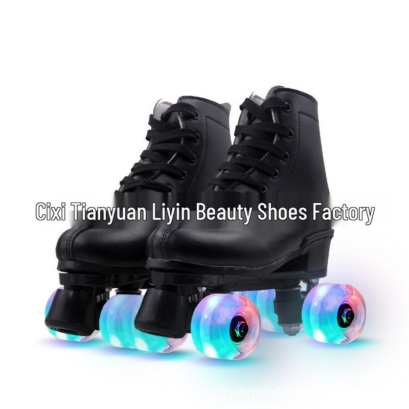 Flashing Double Row Roller Skates for Adults & Kids