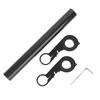 Bike Multifunction Extension Bracket Code Table Light Support Flashlight Stand Carbon Grain Double Clampblack